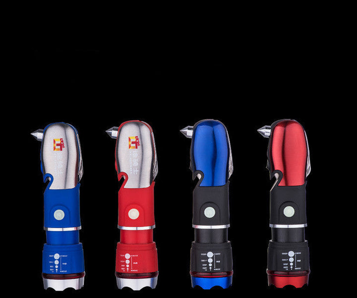 Illuminate Your Adventures: The Multi-Function LED Camping Flashlight Escape Hammer